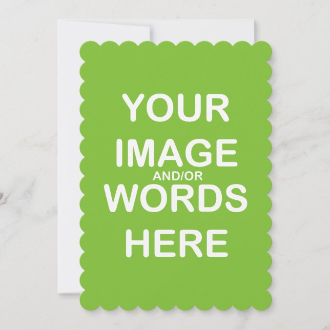 DIY - Invitations / RSVP 5X7 Scalloped (Front)