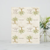 DIY Kit - Table Cards Swirl Tree Roots Antiqued (Standing Front)