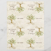 DIY Kit - Table Cards Swirl Tree Roots Antiqued (Front)