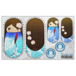 DIY Kokeshi plush doll - cut stuff and sew MAMIKO Fabric