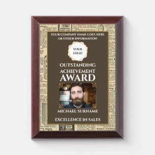 DIY logo vintage newspaper pharmaceutical chemist Award Plaque