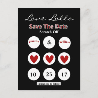 DIY Lotto Scratch Off Save the Date Post Card