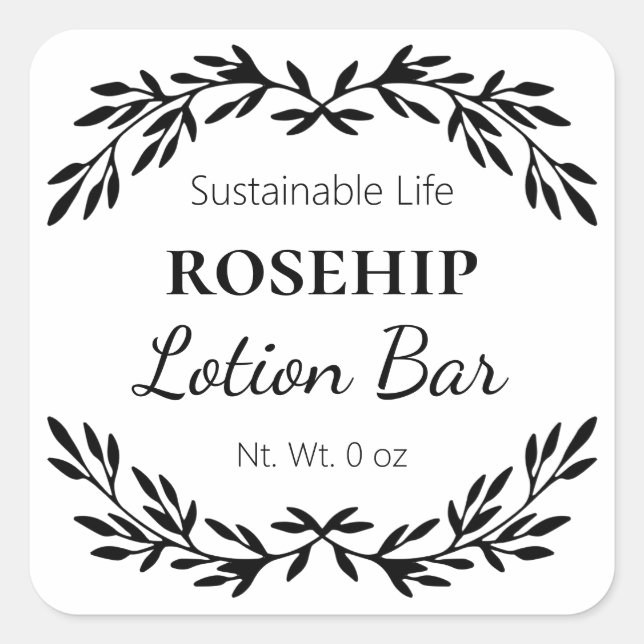 DIY Luxury White Lotion Bar Labels (Front)