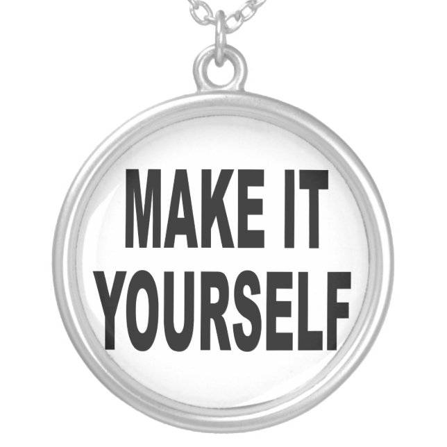 DIY Make It Yourself Silver-Plated Necklace (Front)