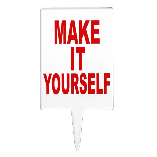 DIY Make Your Own Cupcake or Cake Topper (Front)