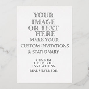 DIY, Make Your Own Personalized Custom Silver Foil Invitation
