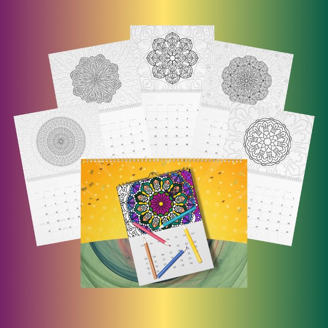DIY Mandala Coloring Outline Art -  Calendar (Creator Uploaded)