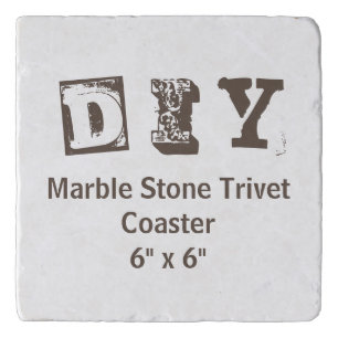 DIY - Marble Stone 6"x6" MORE OPTIONS - Trivet
