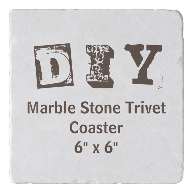 DIY - Marble Stone 6"x6" MORE OPTIONS - Trivet (Front)