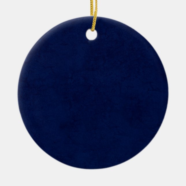 DIY Midnight Blue Background Custom Home Gift Idea Ceramic Ornament (Front)
