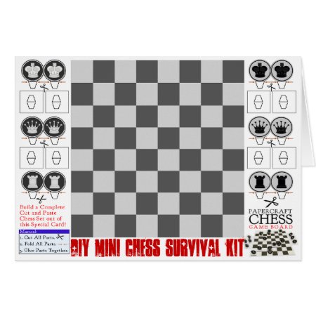 Diy Mini Chess Survival Kit Papercraft