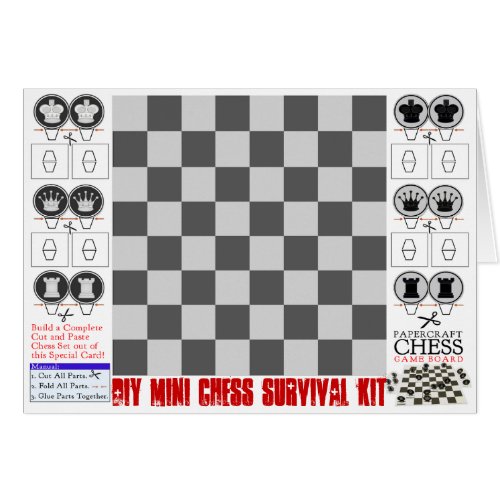DIY Mini Chess Survival Kit Papercraft