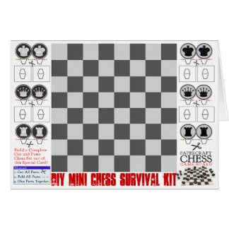 DIY Mini Chess Survival Kit Papercraft Cards