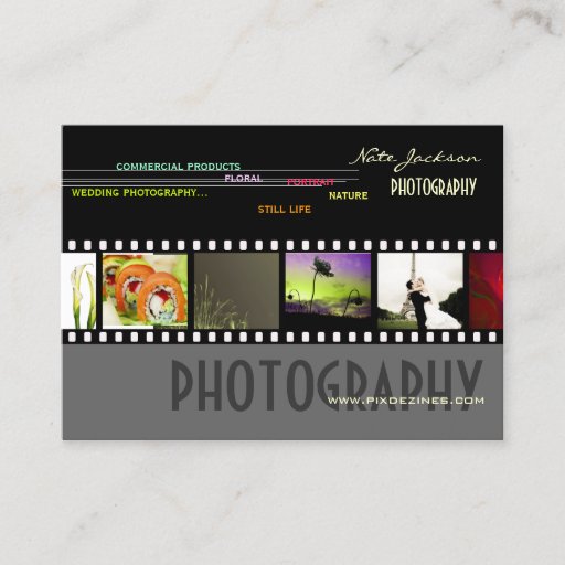 Customizable Custom Portfolio business cards photos template