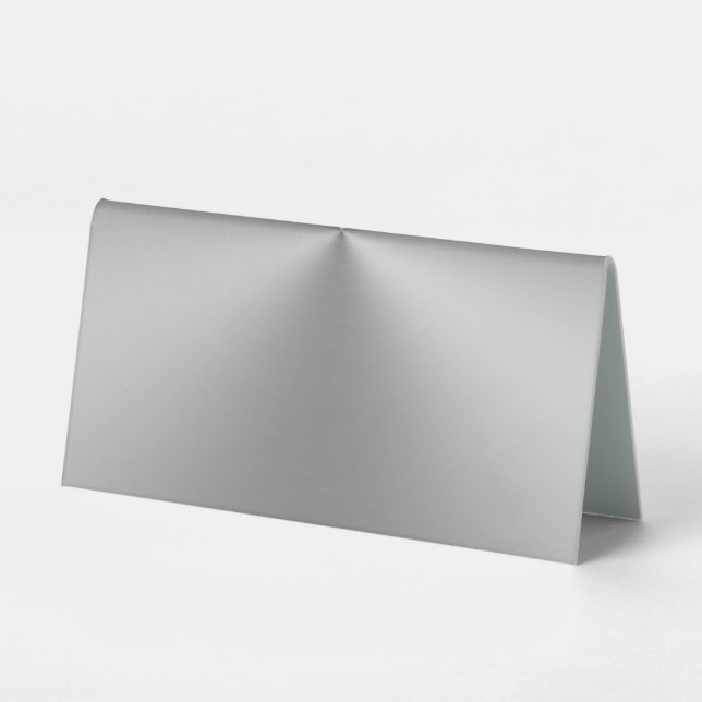 DIY Modern Brushed Metal Look Table Tent (Front)