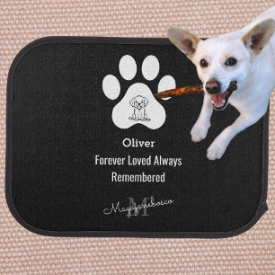 DIY Modern Elegant Pet Dog Mom Paw Script Monogram Car Floor Mat