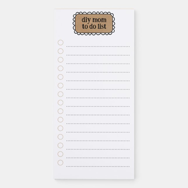 DIY Mom To Do List Pad | Magnetic Planner (Front)