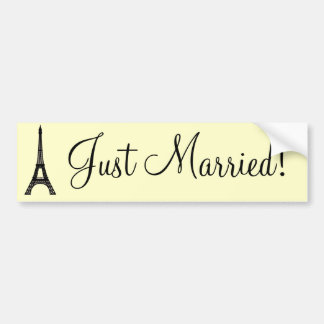 DIY Monogram Eiffel tower design Bumper Sticker