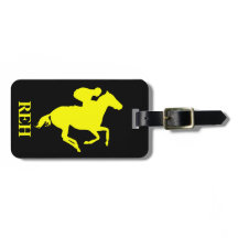 DIY Monogram Yellow Race Horse on Any Color