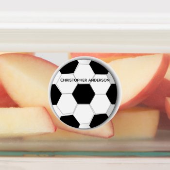 Diy Name | Football Vector Single Soccer Ball Kids' Labels by mensgifts at Zazzle