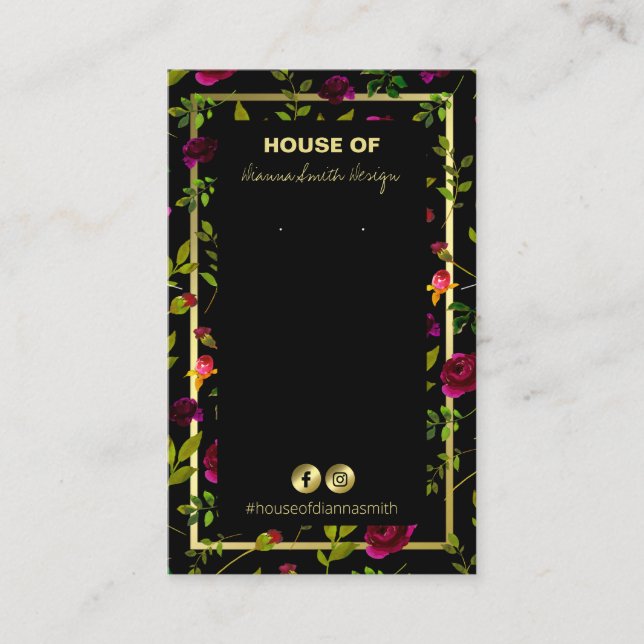 DIY Necklace And Earring Card Holder (Front)