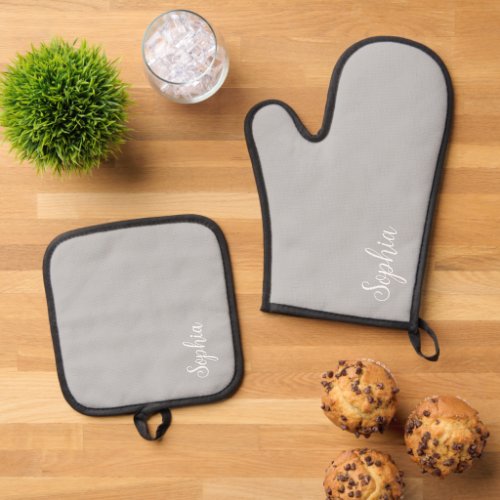 DIY Oven Mitt Set  Custom Text Name Color