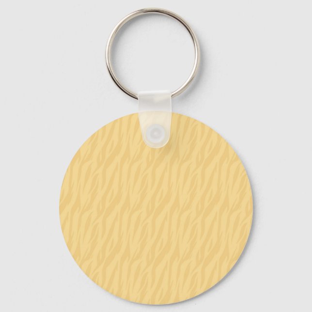 DIY Pale Gold Zebra Print Gift Collection Keychain (Front)