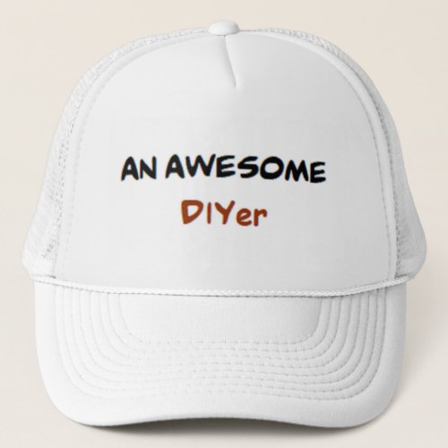 diy person2 awesome trucker hat