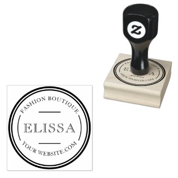 Diy Personal Or Business Logo Design Rubber Stamp by riverme at Zazzle
