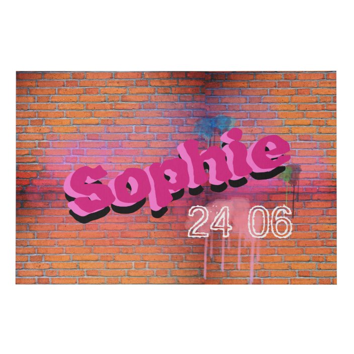 Diy Personalised Graffiti Name Canvas Art Zazzle Com