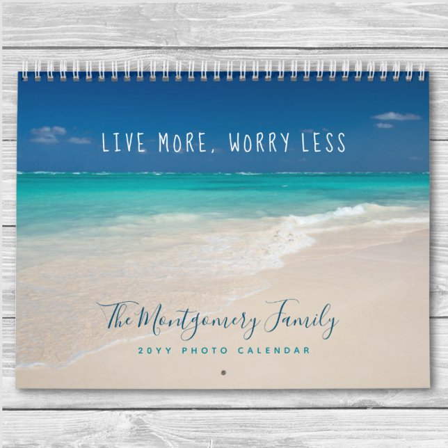 DIY Personalized Tropical Photo Template 2026 Calendar (DIY Personalized Tropical Photo Template 20YY Calendar)