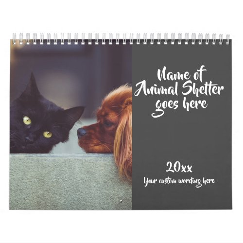 DIY pet animal photo custom picture with year Calendar