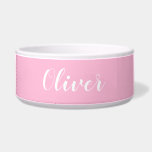 DIY Pet Bowl | Custom Name, Color, Text<br><div class="desc">Now you can make your own personalized pet bowl with our easy to use DIY templates. Add a name. Initials. A monogram. A photo or other image. This pet bowl is featured in solid Cotton Candy Pink with white text, but you can choose your own background color, too. So, go...</div>