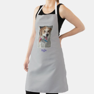 DIY Pet's Photo & Name Or Child, Lt. Grey Apron