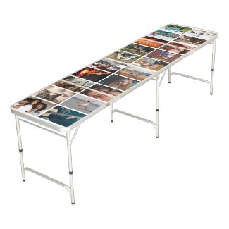 DIY photo 20 picture collage Beer Pong Table