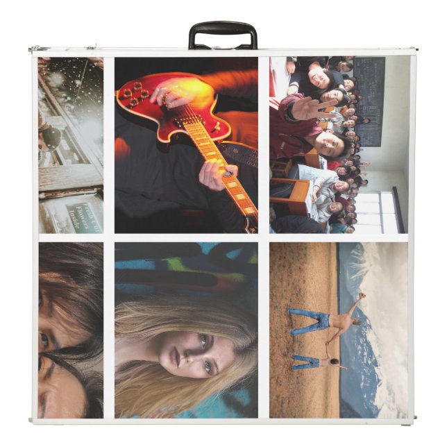 DIY photo 20 picture collage Beer Pong Table (Folded Back)