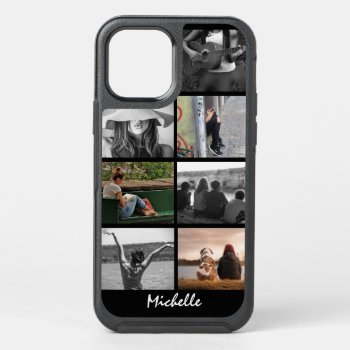 Diy Photo Collage 7 Picture Black White Color Mix Otterbox Symmetry Iphone 12 Case by mensgifts at Zazzle