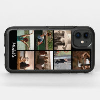 DIY Photo collage 7 picture your name black Otterbox iPhone Case