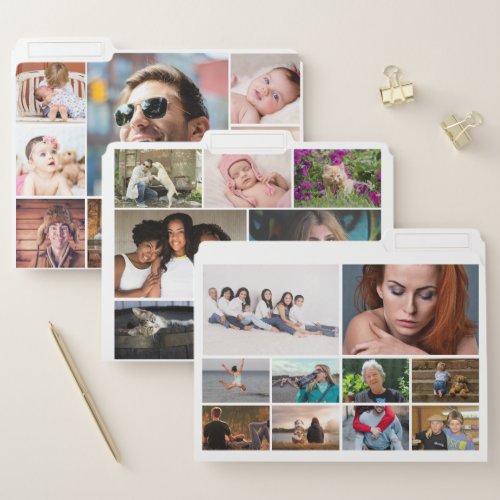 DIY photo collage business family friends File Folder