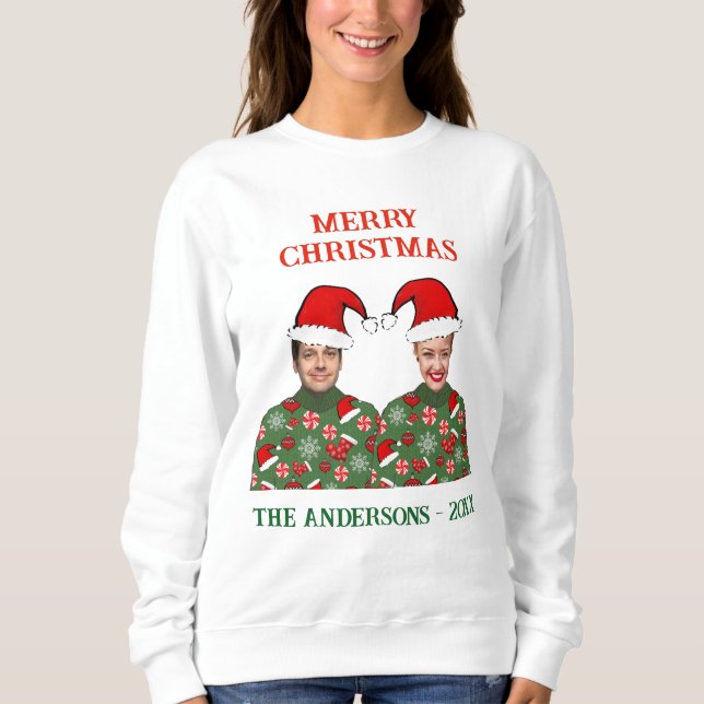 DIY Photo Merry Christmas Ugly Sweater (Front)