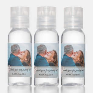 DIY photo vow renewals wedding thank you Hand Sanitizer