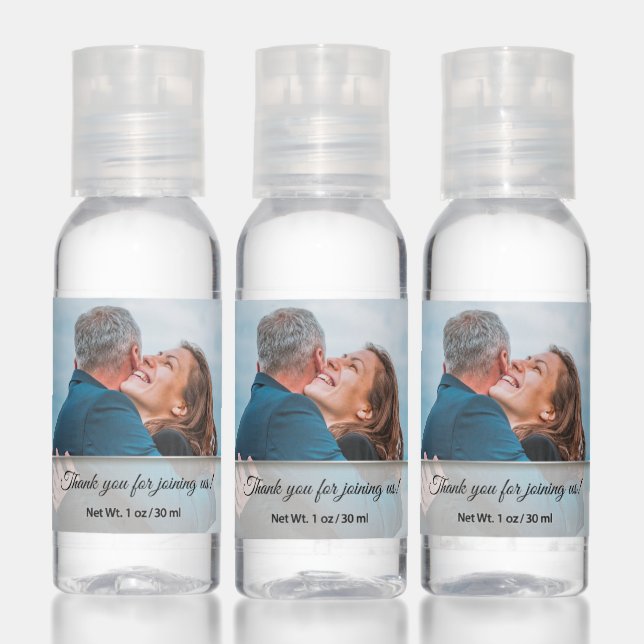 DIY photo vow renewals wedding thank you Hand Sanitizer (Set)