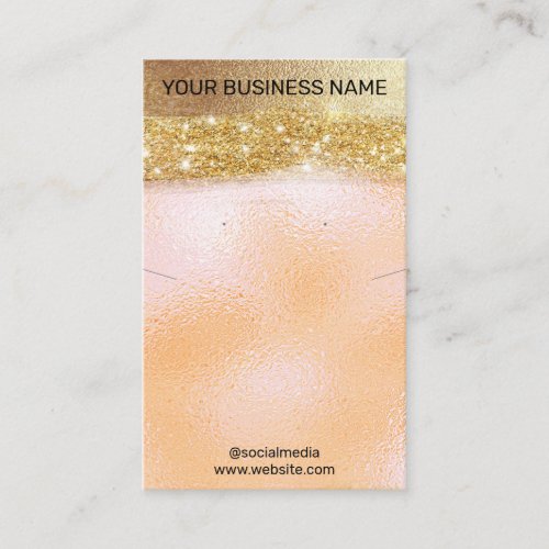 DIY Pink Orange Earring Necklace Display Holder Business Card