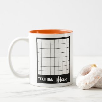 DIY Pixel Art Mother's Day Two-Tone Mug