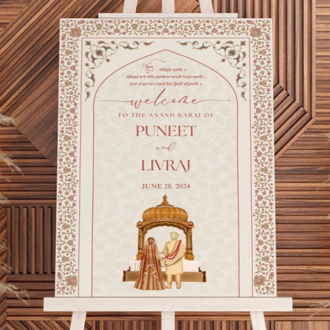 DIY Premium Anand Karaj Welcome Sign customizable  (Creator Uploaded)