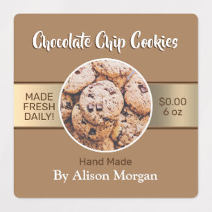 DIY Product Name Photo Logo Info Brown Waterproof Labels