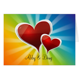 diy Rainbow hearts Cards