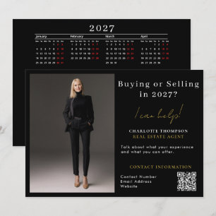 DIY Realtor Buying Selling Real Estate Photo 2027 Holiday Card