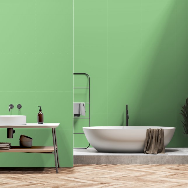 DIY Sage Simple Authority® Wallpaper (Bathroom)