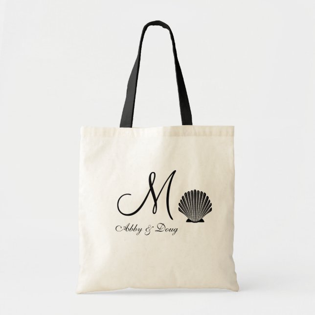 DIY Seashell Destination Logo Tote Bag (Front)
